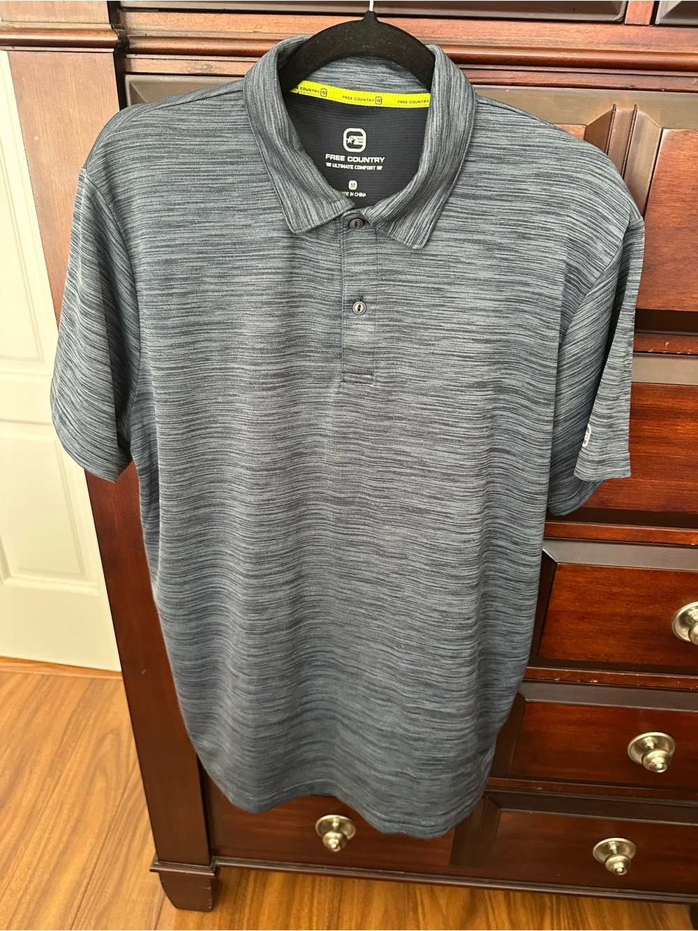 Free Country Men's Heathered Gray Polo Shirt